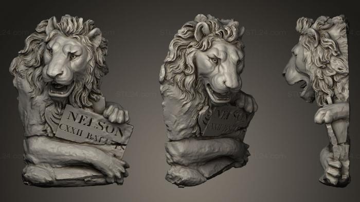 Figurines lions tigers sphinxes (Coade Stone Lion, STKL_0120) 3D models for cnc